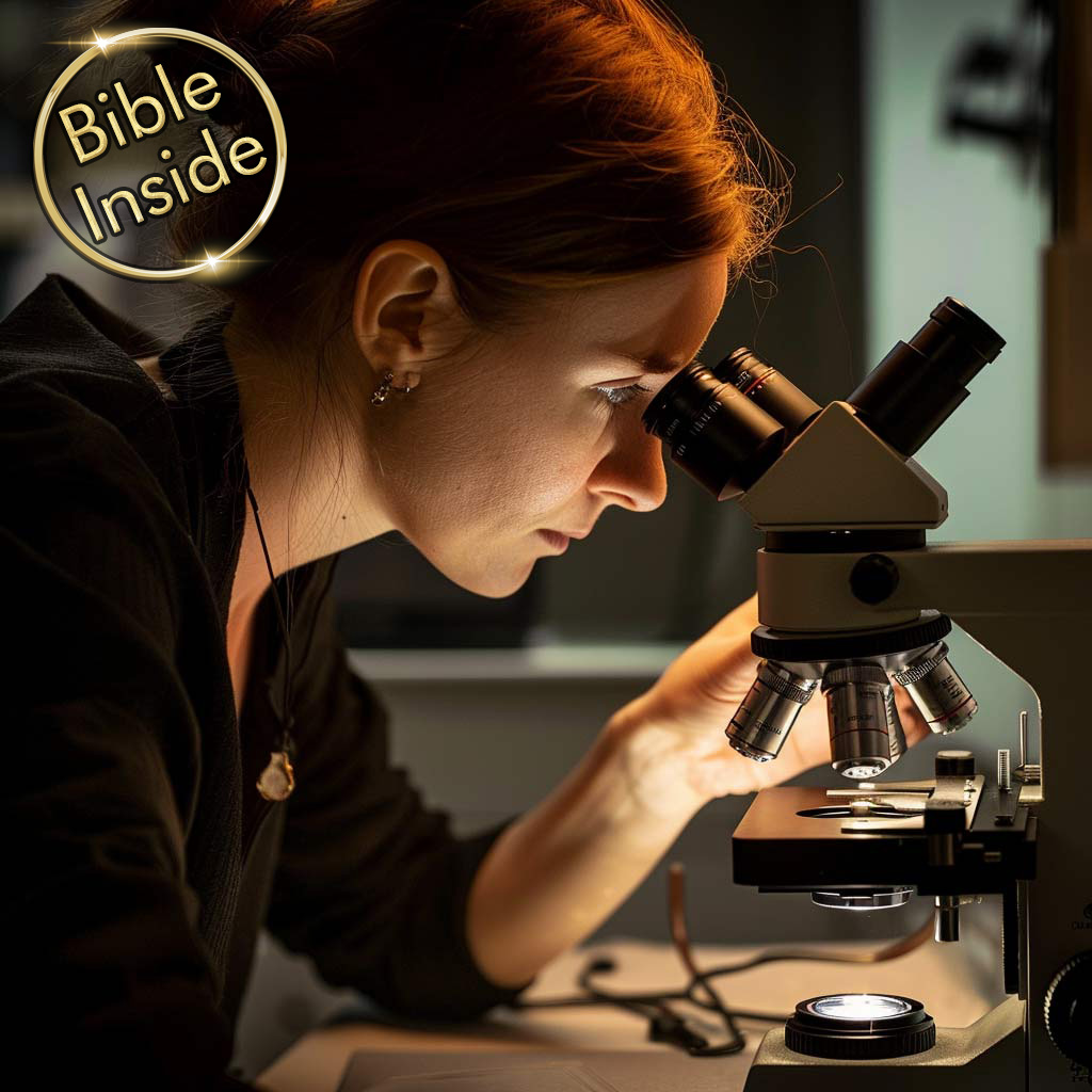 Small Pocket Bibles Under Microscope Revealing KJV New Testament Inside - My Nano Jewelry